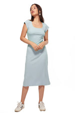 IZF Short Sleeve Midi Dress with side slits