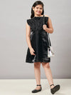 Girl's Curious Solid Dress Black