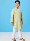 Boy's Wear Pro Printed Kurta Set Green