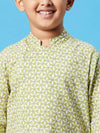 Boy's Wear Pro Printed Kurta Set Green