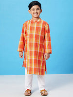 Boy's Enough Apparel Printed Kurta Set Multicolored