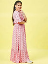 Girl's Certain Printed Lehenga Pink