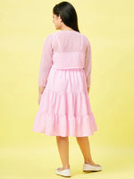 Girl's Course Solid Dress Pink