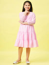 Girl's Course Solid Dress Pink