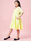 Girl's Secular Trends Solid Dress Yellow