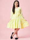 Girl's Secular Trends Solid Dress Yellow