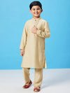 Boy's Term Vogue Solid Kurta Set Golden