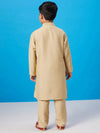 Boy's Term Vogue Solid Kurta Set Golden