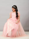 Girl's Enclothe Solid Dress Peach