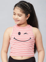 Girl's Costume Printed Top Pink