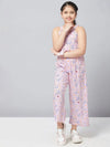 Girl's Slue Printed Jumpsuit Pink