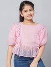 Girl's Dramatic Solid Top Pink