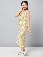 Girl's Trends Printed Jumpsuit Yellow