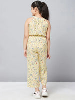 Girl's Trends Printed Jumpsuit Yellow