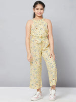 Girl's Trends Printed Jumpsuit Yellow