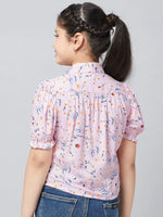 Girl's New Vogue Printed Top Pink