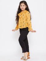 Girl's Dresses Group Printed Top with trousers Pant Yellow