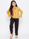 Girl's Dresses Group Printed Top with trousers Pant Yellow