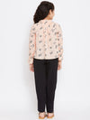 Girl's Significant Vogue Printed Top with trousers Pant Peach