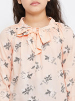 Girl's Significant Vogue Printed Top with trousers Pant Peach