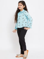 Girl's Outerwear Pro Printed Top with trousers Pant Blue