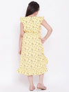 Girl's Gorgeous Printed Dress Yellow