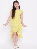 Girl's Paddle Printed Dress Yellow