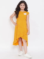 Girl's Everyday Printed Dress Yellow