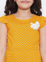 Girl's Everyday Printed Dress Yellow