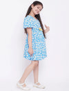 Girl's Piece Printed Dress Blue