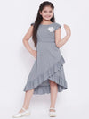 Girl's Style Group Printed Dress Grey