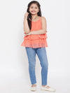 Girl's Lucky Solid Top Orange