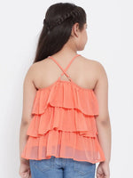 Girl's Lucky Solid Top Orange