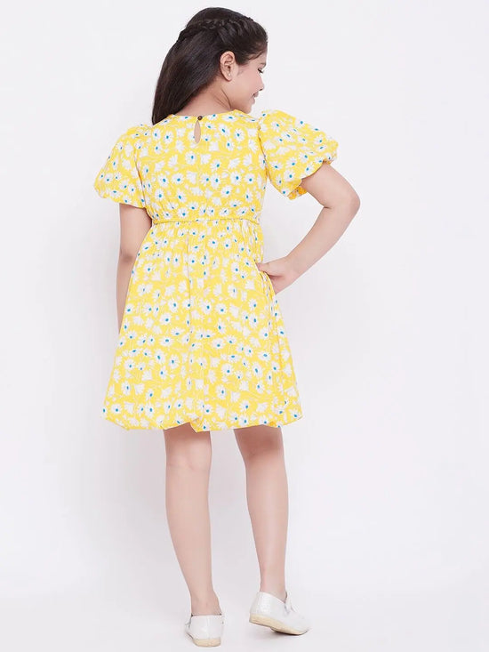 Girl's Secular Trends Printed Dress Yellow