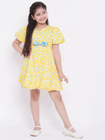 Girl's Secular Trends Printed Dress Yellow