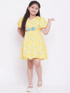 Girl's Secular Trends Printed Dress Yellow