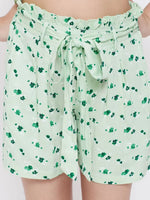 Girl's Enclothe Printed Top with Shorts Green