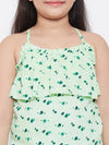 Girl's Laurel Printed Top with Shorts Green