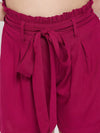 Girl's Customary Solid Top with Shorts Maroon