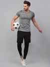 Men Grey Half Sleeve Active Wear T-Shirt