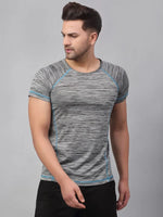 Men Grey Half Sleeve Active Wear T-Shirt