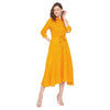 Adults-Women Mustard A-Line Dress