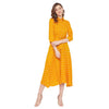 Adults-Women Mustard A-Line Dress