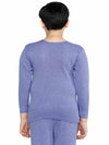 Thermals Unisex Sets Round Neck Full Sleeves Solid Denim Blue