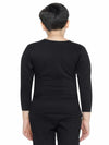 Thermals Unisex Top Round Neck Assorted Full Sleeves Solid Black