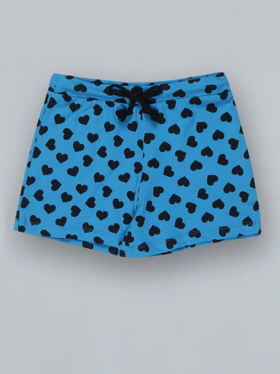 UrGear Sky Blue Printed Girls Bottomwear