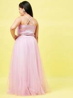 Girl's Thames Trends Solid Lehenga Onion Pink