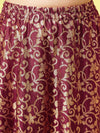 Girl's Simple Manner Printed Lehenga Maroon