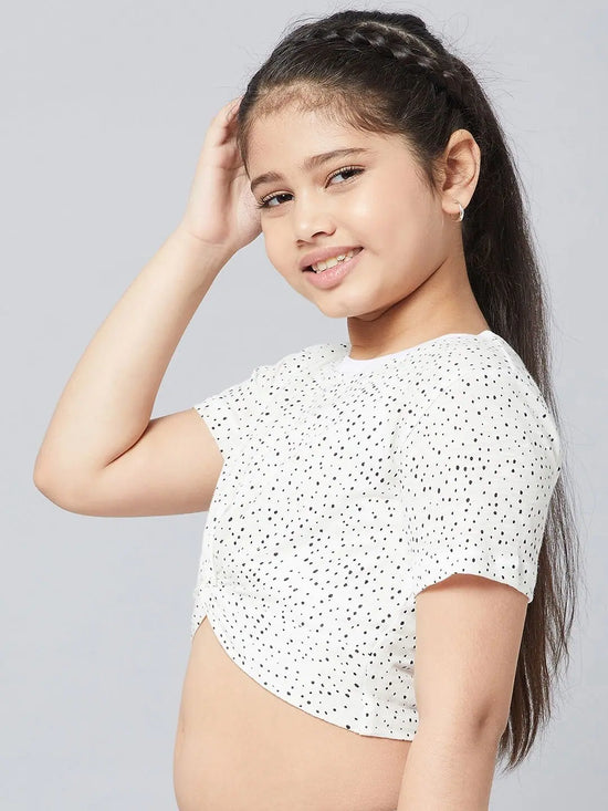 Girl's Likely Trends White Printed Top