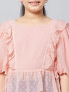 Girl's Fresh Clothe Solid Top Peach